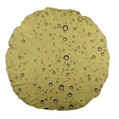 Yellow Water Droplets 18  Premium Round Cushion 