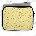 Yellow Water Droplets Apple iPad Zippered Sleeve Front