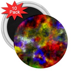 Deep Watercolors 3  Button Magnet (10 Pack)