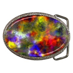 Deep Watercolors Belt Buckle (oval)