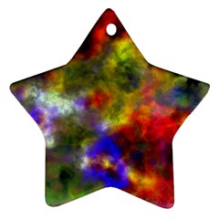 Deep Watercolors Star Ornament (two Sides)