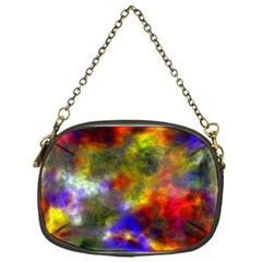 Deep Watercolors Chain Purse (one Side)