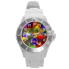 Deep Watercolors Plastic Sport Watch (large)