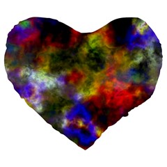 Deep Watercolors 19  Premium Heart Shape Cushion by Colorfulart23