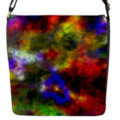 Deep Watercolors Flap Closure Messenger Bag (small)