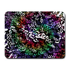 Urock Musicians Twisted Rainbow Notes  Small Mouse Pad (rectangle) by UROCKtheWorldDesign