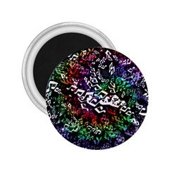 Urock Musicians Twisted Rainbow Notes  2 25  Button Magnet