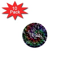 Urock Musicians Twisted Rainbow Notes  1  Mini Button (10 Pack)