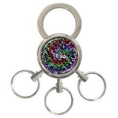 Urock Musicians Twisted Rainbow Notes  3-ring Key Chain