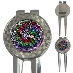 Urock Musicians Twisted Rainbow Notes  Golf Pitchfork & Ball Marker by UROCKtheWorldDesign