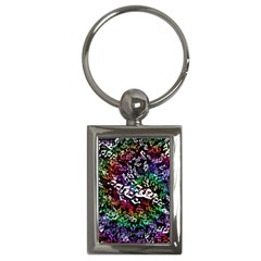 Urock Musicians Twisted Rainbow Notes  Key Chain (rectangle)