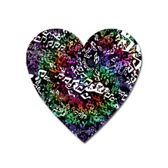 Urock Musicians Twisted Rainbow Notes  Magnet (heart)