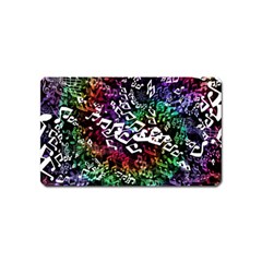 Urock Musicians Twisted Rainbow Notes  Magnet (name Card)