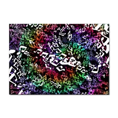 Urock Musicians Twisted Rainbow Notes  A4 Sticker 100 Pack