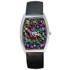 Urock Musicians Twisted Rainbow Notes  Tonneau Leather Watch