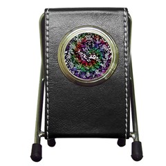 Urock Musicians Twisted Rainbow Notes  Stationery Holder Clock