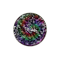 Urock Musicians Twisted Rainbow Notes  Golf Ball Marker 4 Pack (for Hat Clip)