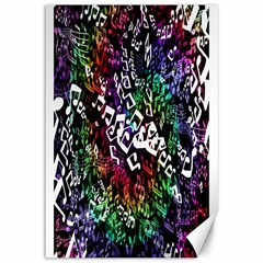 Urock Musicians Twisted Rainbow Notes  Canvas 12  X 18  (unframed)