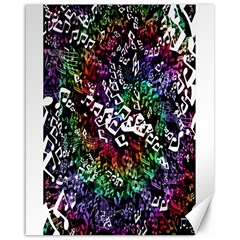 Urock Musicians Twisted Rainbow Notes  Canvas 16  X 20  (unframed)