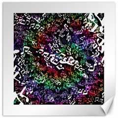 Urock Musicians Twisted Rainbow Notes  Canvas 20  X 20  (unframed)