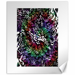 Urock Musicians Twisted Rainbow Notes  Canvas 20  X 24  (unframed)