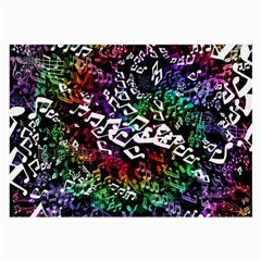 Urock Musicians Twisted Rainbow Notes  Glasses Cloth (large, Two Sided) by UROCKtheWorldDesign