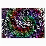 Urock Musicians Twisted Rainbow Notes  Glasses Cloth (Large, Two Sided) Front