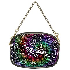 Urock Musicians Twisted Rainbow Notes  Chain Purse (two Sided) 