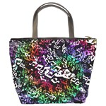 Urock Musicians Twisted Rainbow Notes  Bucket Handbag Back