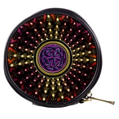 Hot Radiant Fractal Celtic Knot Mini Makeup Bag