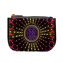 Hot Radiant Fractal Celtic Knot Mini Coin Purse