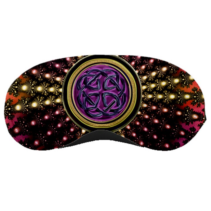 Hot Radiant Fractal Celtic Knot Sleeping Mask