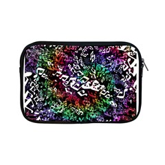 Urock Musicians Twisted Rainbow Notes  Apple Ipad Mini Zippered Sleeve by UROCKtheWorldDesign