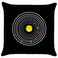 Solar System Black Throw Pillow Case by Contest1737953