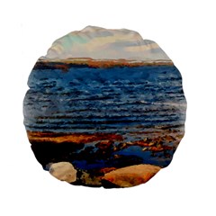 Sea Shore 15  Premium Round Cushion 