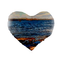 Sea Shore 16  Premium Heart Shape Cushion 