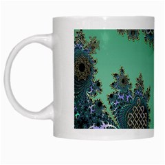 Celtic Symbolic Fractal Design In Green White Coffee Mug