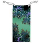 Celtic Symbolic Fractal Design in Green Jewelry Bag Back