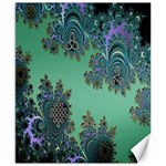 Celtic Symbolic Fractal Design in Green Canvas 8  x 10  (Unframed) 8.15 x9.66  Canvas - 1