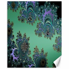 Celtic Symbolic Fractal Design In Green Canvas 16  X 20  (unframed) by UROCKtheWorldDesign