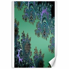 Celtic Symbolic Fractal Design In Green Canvas 20  X 30  (unframed) by UROCKtheWorldDesign