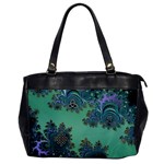 Celtic Symbolic Fractal Design in Green Oversize Office Handbag (One Side) Front