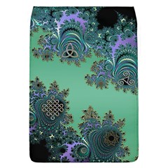 Celtic Symbolic Fractal Design In Green Removable Flap Cover (large) by UROCKtheWorldDesign