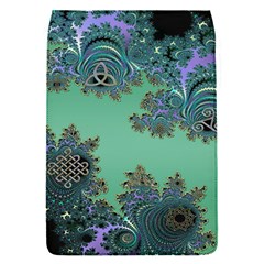 Celtic Symbolic Fractal Design In Green Removable Flap Cover (small) by UROCKtheWorldDesign