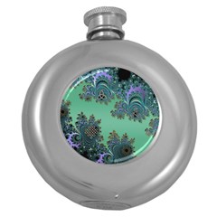 Celtic Symbolic Fractal Hip Flask (round)