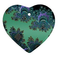 Celtic Symbolic Fractal Heart Ornament (two Sides) by UROCKtheWorldDesign