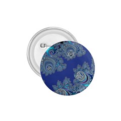 Blue Metallic Celtic Fractal 1 75  Button