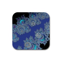 Blue Metallic Celtic Fractal Drink Coasters 4 Pack (square)