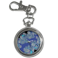 Blue Metallic Celtic Fractal Key Chain Watch