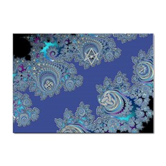 Blue Metallic Celtic Fractal A4 Sticker 10 Pack